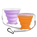 Collapsible Cup-Silicone Small Foldable-Expandable Folding Drinking-Reusable Portable Mugs Cups With Lids For Travel, Camping, H