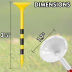 Kamitty Golf Tees Plastic, Unbreakable Golf Tee 3 1/4'' Pack Of 50/80 With Big Cup & 8 Prongs, Reduces Friction & Side Spin, Mul