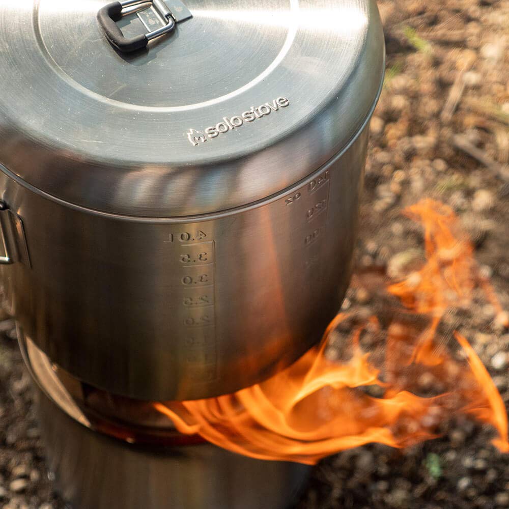 Solo Stove Pot 4000 Stainless Steel Camping Pot For Outdoor Campfire Great Cookware Equipment For Backpacking Kitchen Bushcraft