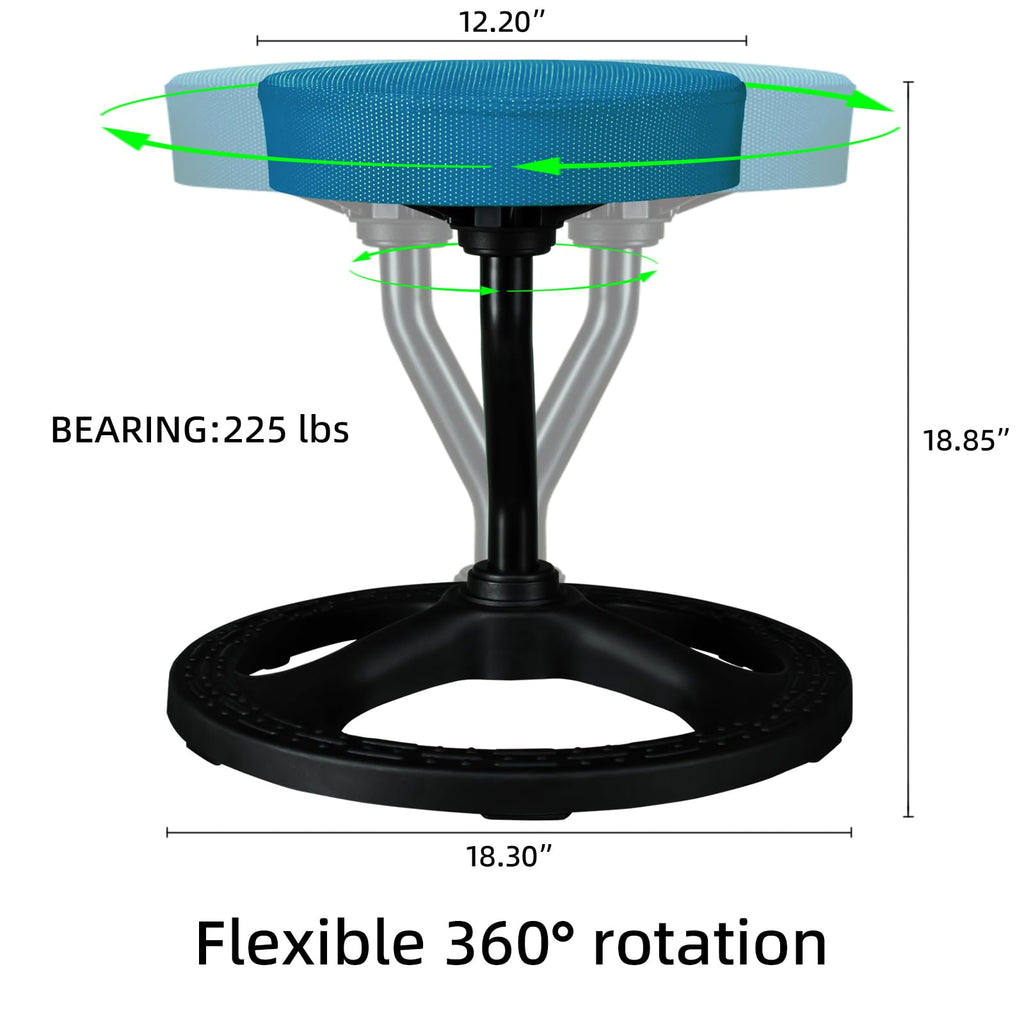 Upaloop Fitness Seat, Adhd Chair Stool For Stability, Balance, Yoga, Office, School, Wellness, Active Sitting With Non-Slip Base