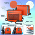 Skywin Kayak Cooler Behind Seat - Waterproof Kayak Seat Back Cooler- Compatible With Lawn-Chair Style Seats, Kayak Accessories S