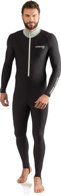 Cressi Skin Full Body Rash Guards, Black/Silver, 3XL