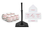 Powernet Baseball T-Ball Coaching Bundle 8 Piece Tee-Ball Set Includes 6 Soft Core Baseballs, Adjustable Tee, 5 Throw Down Bases