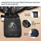 Unigear Backpack Rain Cover Waterproof Rating 5000Mm Ultraportable And Durable With 2 Anti-Slip Buckle Strap, Integrated Carry P