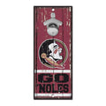 WinCraft NCAA Florida State Seminoles 5x11 Wood Sign Bottle Opener, Team Colors, 5x11