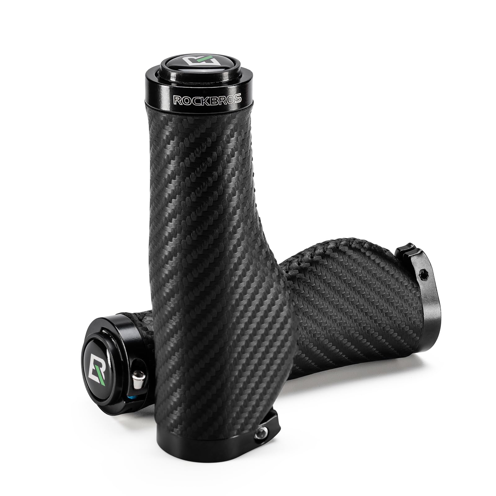 ROCKBROS Ergonomic Design Mountain Bike Grips,Double Lock-on and Non-Slip Bike Grips,Cushioned Comfortable Bicycle Handlebars Gr