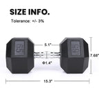 Lionscool Hex Dumbbell (65Lb Single) Black