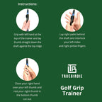 Golf Grip Trainer - Golf Swing Aid Club Attachment To Correct Hand Placement