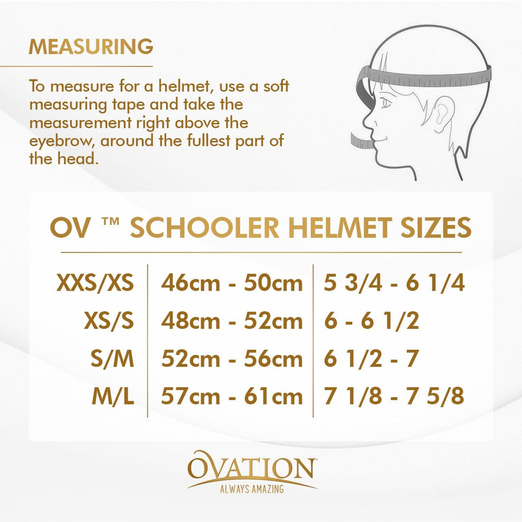 Ovation Deluxe Schooler Black Xxs/Xs Helmet With Deluxe Pk/2 Black One Size Hair Net