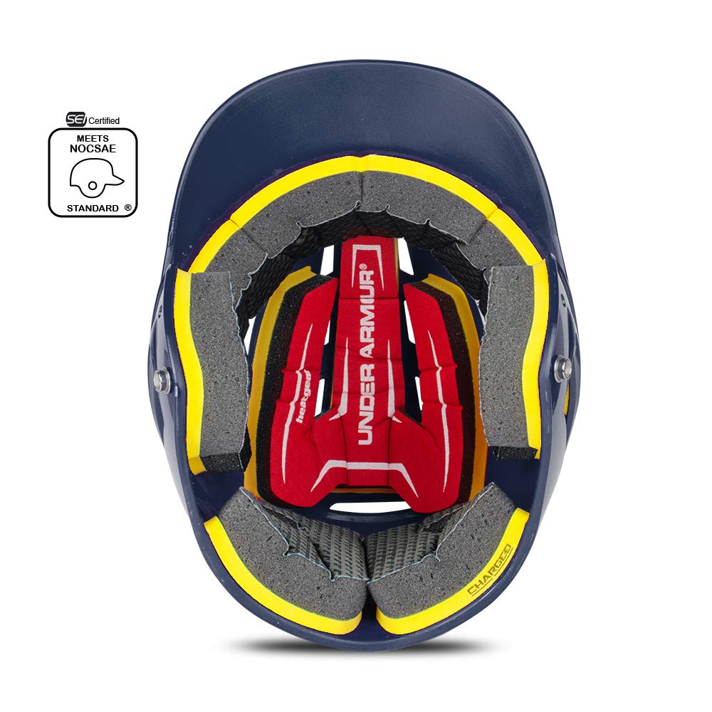 Under Armour Converge Batting Helmet - Solid Coated, Navy Blue