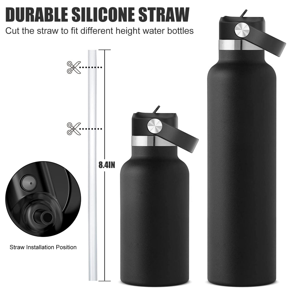 Standard Mouth Straw Lid For Hydroflask 24 21 18 Oz,Lid With Straws Fit For Hydro Flask And Other Water Bottles Sports Cap Top R