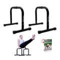 Pullup & Dip Fitness Parallettes, Medium Parallette Bars For Calisthenics & Gymnastics, Handstand Bars With Extra Wide Handle & 