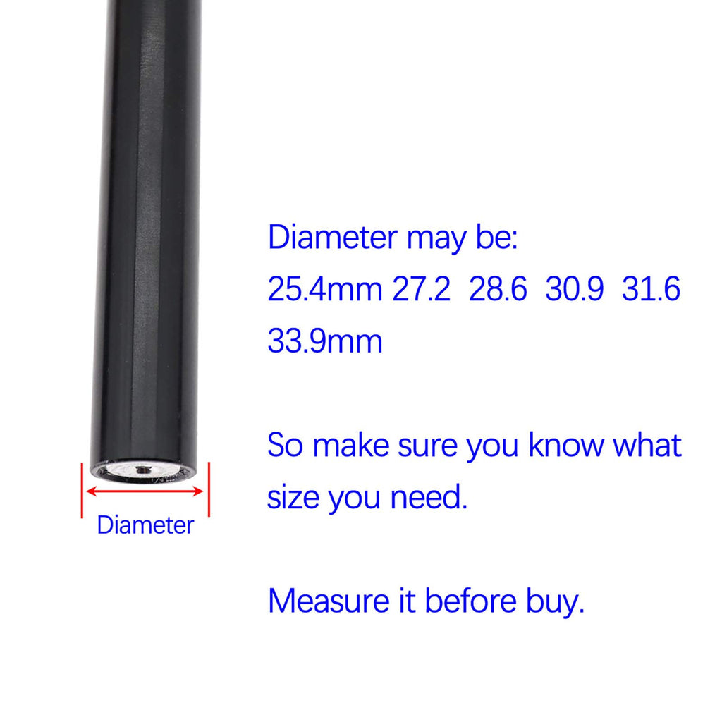 Djc Bike Suspension Seatpost Shock Absorber Damper Post 272 309 316 Mm, Lightweight Aluminum Body (Black Head, 286Mm(Consist Of