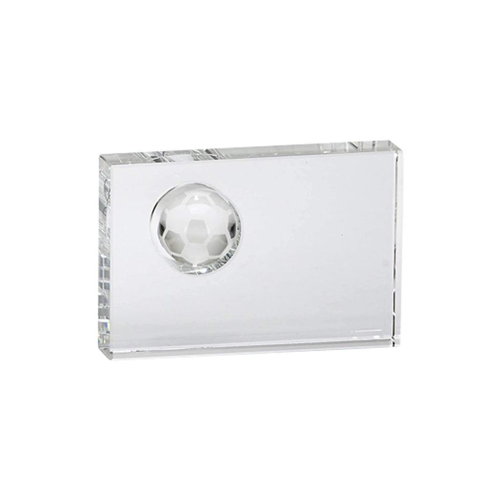Optic Rect Soccer Trophy In Clear Color