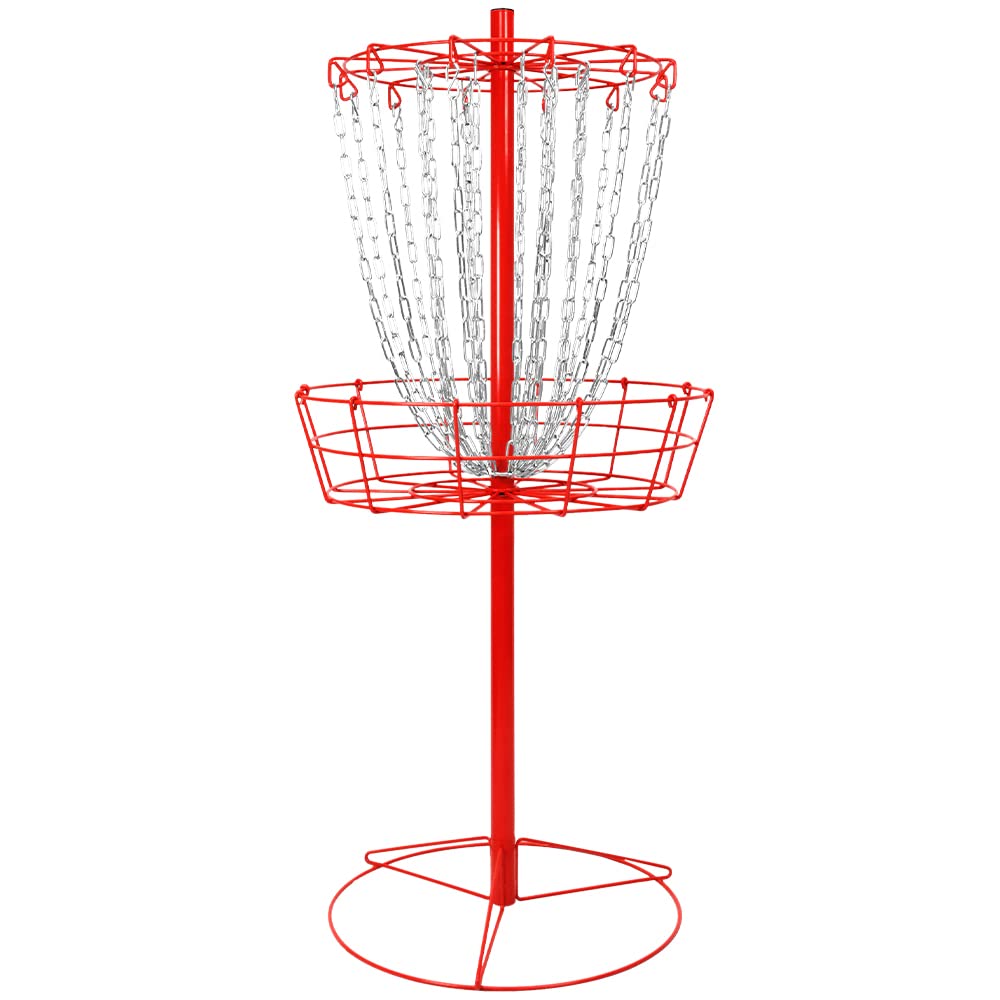 Remix Double Chain Practice Basket For Disc Golf - Red