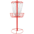 Remix Double Chain Practice Basket For Disc Golf - Red