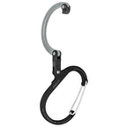 Gear Aid Heroclip Carabiner Clip And Hook (Large) For Camping, Backpack, Organization, And Garage, Black & Gray
