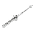 Sunny Health & Fitness 60 Inch Threaded Chrome Barbell Bar, 1 Inch Barbell Diameter With Ring Collars - Stbb-60