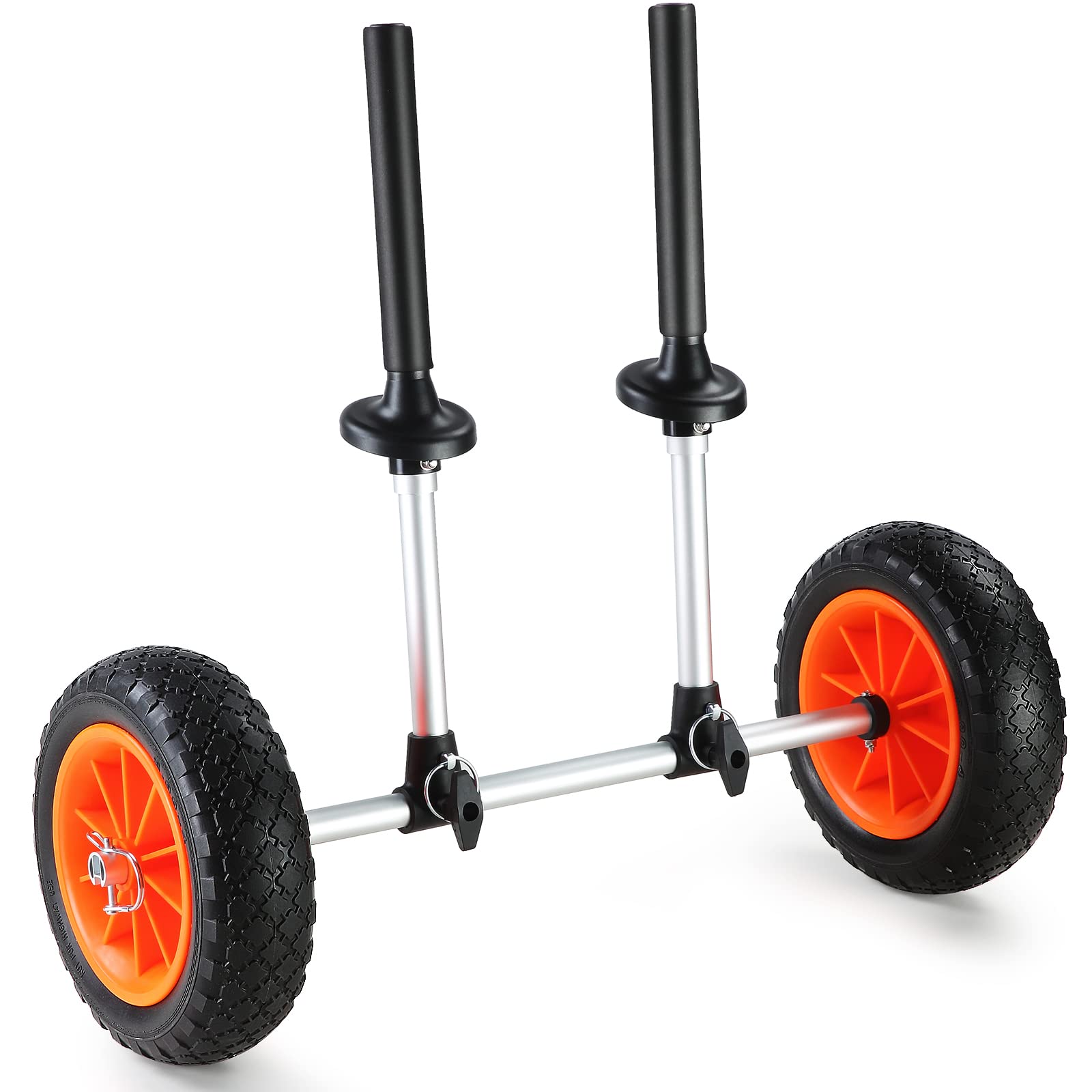 Vevor Kayak Cart, 280Lbs Load Capacity With 10 Inch Solid Tires, Heavy Duty Detachable Canoe Trolley Cart With Adjustable Width