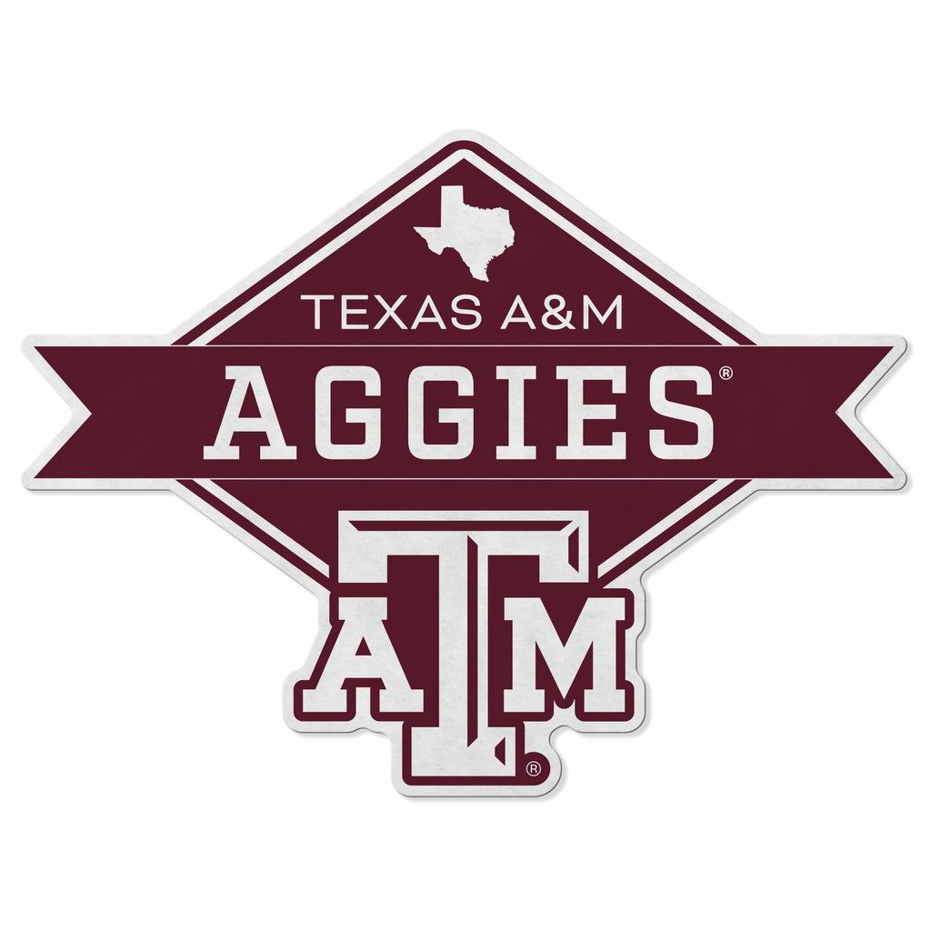 Rico Industries Ncaa Texas A&M Aggies Diamond Shape Cut Pennant - Home And Living Room D  Cor - Soft Felt Ez To Hang