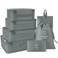 Lubardy Nylon 7 Set Packing Cubes For Suitcases Foldable Travel Luggage Packing Organizers With Laundry Bag & Shoe Bag For Women