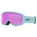 Giro Moxie Ski Goggles - Snowboard Goggles for Women and Youth - Light Mineral Thirds Strap with Amber Pink/Yellow Lenses
