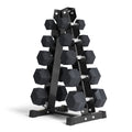 Ritfit 300/350/450/220 Lb Rubber Hex Dumbbells Set With Optional Dumbbell Rack, Multi Weight Set To Choose, Ideal For Home Gym A
