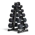 Ritfit 300/350/450/220 Lb Rubber Hex Dumbbells Set With Optional Dumbbell Rack, Multi Weight Set To Choose, Ideal For Home Gym A