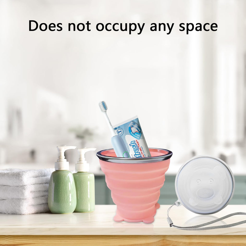 Collapsible Cup-Silicone Small Foldable Cup-Expandable Folding Drinking Cup-Reusable Portable Mugs Cups With Lids For Travel, Ca