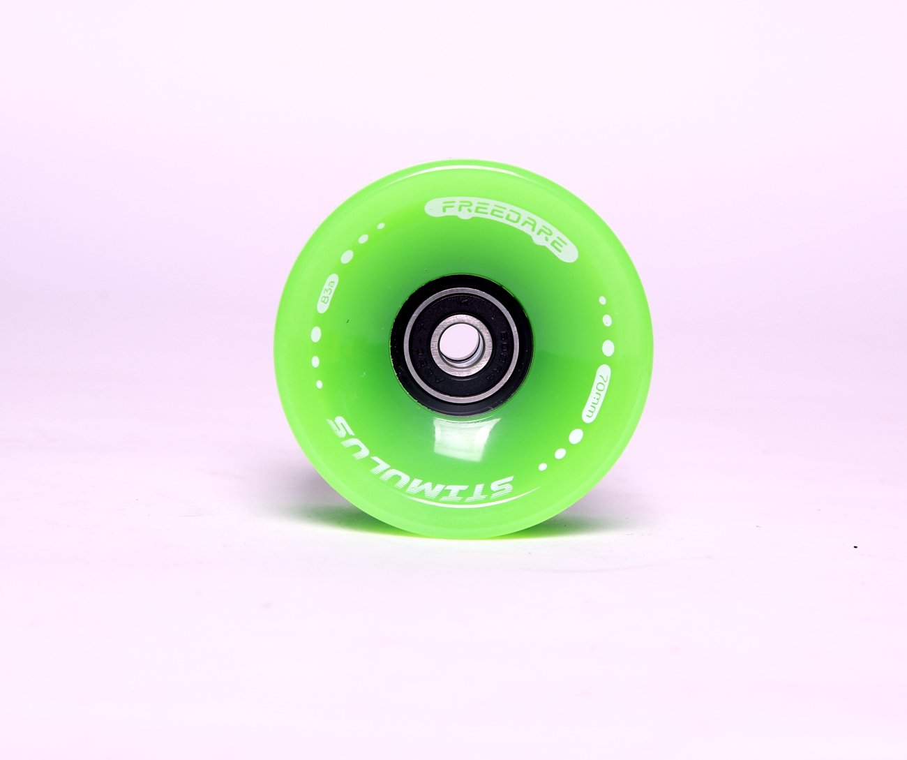 Freedare 70Mm Longboard Wheels With Abec-7 Bearings And Spacers(Green,Set Of 4)