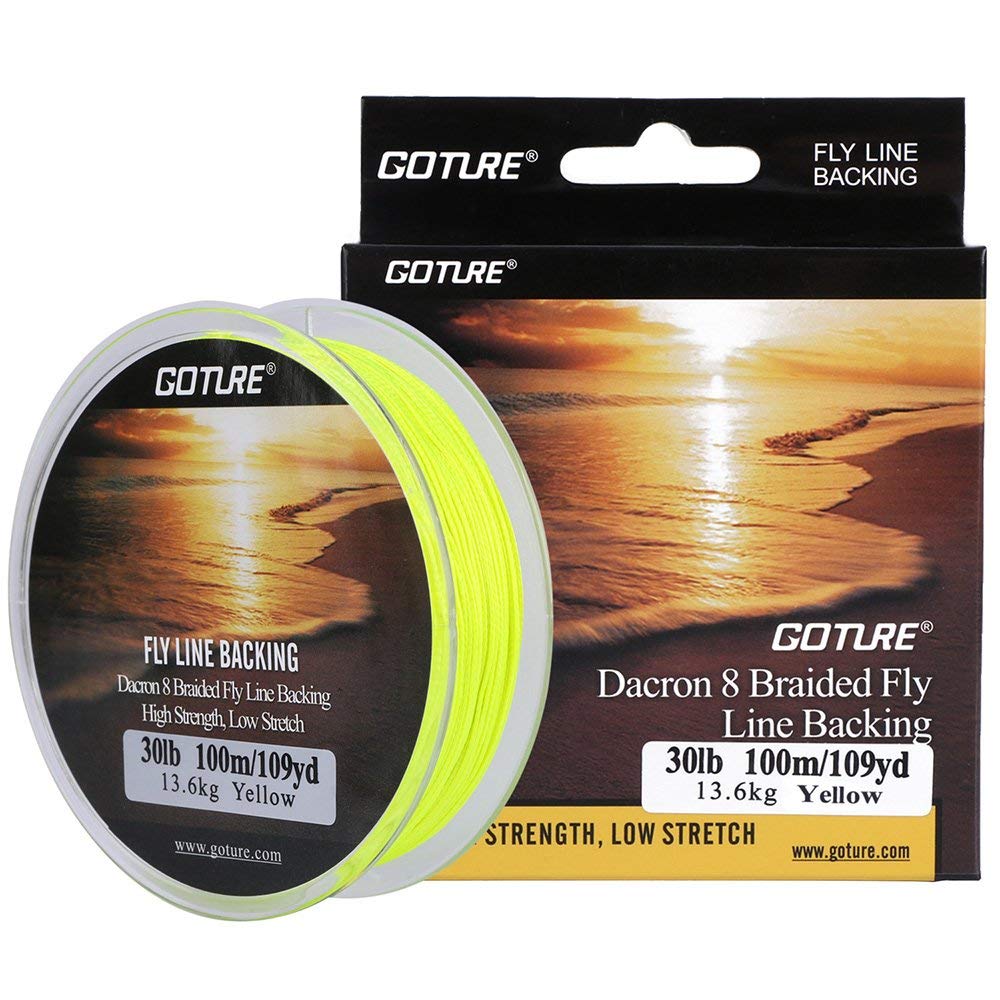Goture Fishing Line Fly Line Dacron Backing//8 Strands Braided High Strength Pe Smooth For Trout Bass Pike Saltwater Freshwater