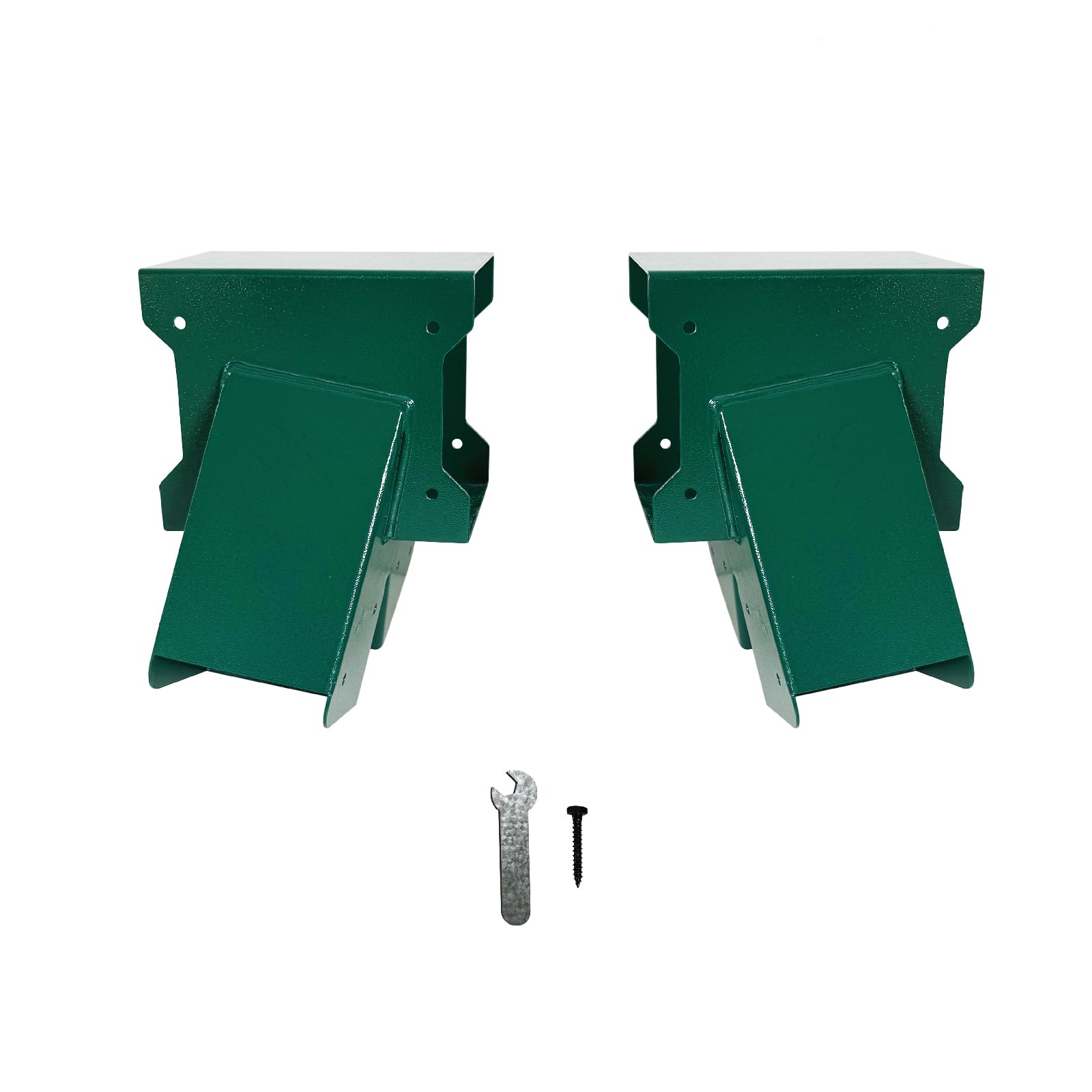 A-Frame End Swing Set Brackets - 2 Pcs Heavy Duty Carbon Steel Hardware With Mounting Kit, DIY Bracket for 4x4 Legs & 4x6 Beam, 