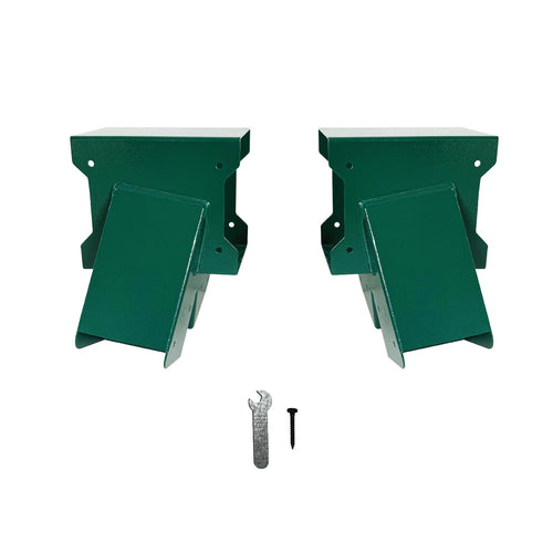 A-Frame End Swing Set Brackets - 2 Pcs Heavy Duty Carbon Steel Hardware With Mounting Kit, DIY Bracket for 4x4 Legs & 4x6 Beam, 
