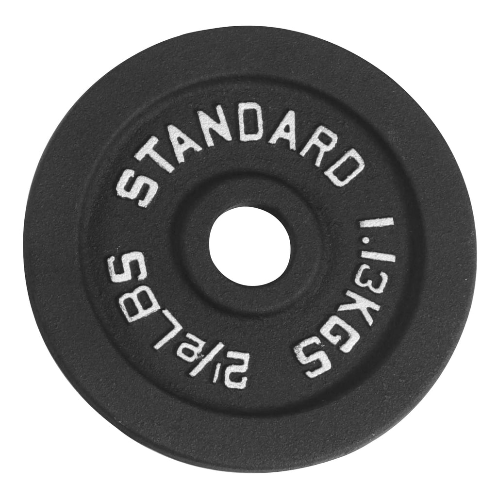 Fitvids Cast Iron Plate Weight Plate For Strength Training And Weightlifting, 1-Inch Center (Standard), 2.5Lb (Single)