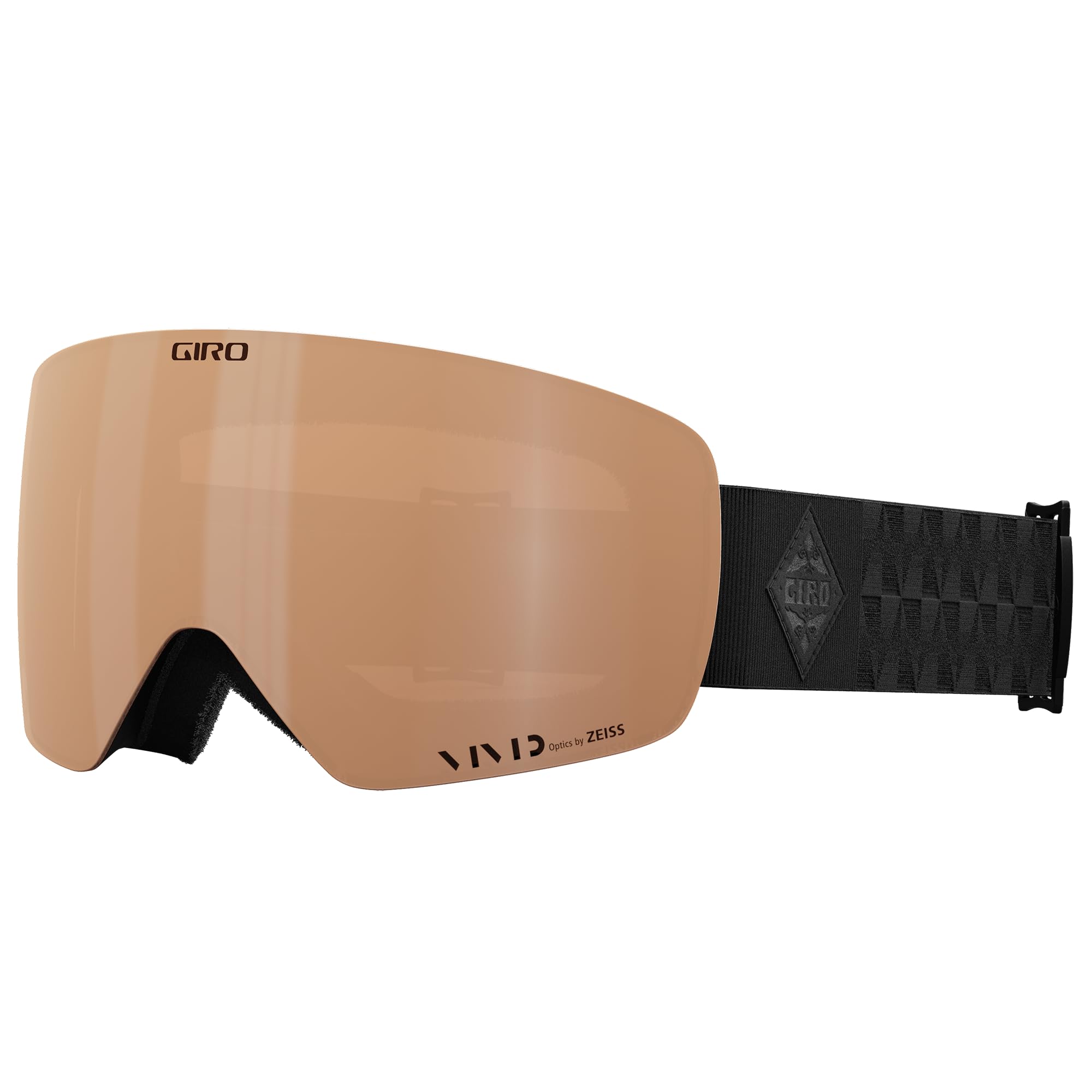 Giro Contour RS Ski Goggles - Snowboard Goggles for Men & Women - Black Bliss Strap with VIVID Copper/VIVID Infrared Lenses