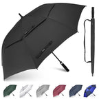 Gonex 54 Inch Large Golf Umbrella, Automatic Open Travel Rain Umbrella With Windproof Water Resistant Double Canopy, Oversize Ve