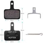 Agptek Bike Brake Pads, High-Performance Brake Pads, Disc Brake Pads & Spring (Semi-Metallic) For Mountain Bike Disc Brakes, 4 P