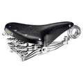 Brooks Saddles B33 Bicycle Saddle With Clamp (Chrome Rails, Black)