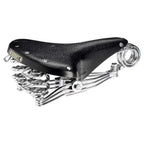 Brooks Saddles B33 Bicycle Saddle With Clamp (Chrome Rails, Black)