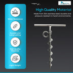 Marine City 304 Grade Stainless Steel Long Grip Spiral Ground Anchor With An O-Ring For Boat Mooring On Beach - Camping Tent - S