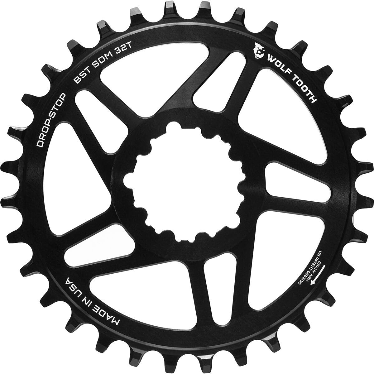 Wolf Tooth Direct Mount Chainring for SRAM Cranks - Boost 32T Drop-Stop B