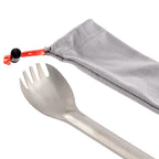 Core Element Pure Titanium 8.5'' Long Handle Spork Outdoor Ultralight Bushcraft Campfire Flatware For Camping Backpacking Great