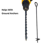 Keyfit Tools Anchorbit Pilot Hole Driver For Screw In Tent Stakes & Ground Anchors Rebar Steel J Hook Designed For Tough Soils H