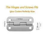 Radezon Stainless Steel Cooler Hinges Replacement For Igloo Style Ice Chests,316 Stainless Steel (2 Pcs Cooler Hinges)