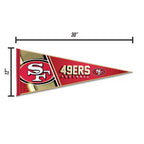 Rico Industries Nfl Football San Francisco 49Ers Primary 12'' X 30'' Felt Wall D  Cor Pennant - Great For Home/Bed Room/Man Cave