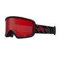 Giro Stomp Kids Ski Goggles - Snowboard Goggles for Youth, Boys & Girls - Black Rush - Amber Scarlet