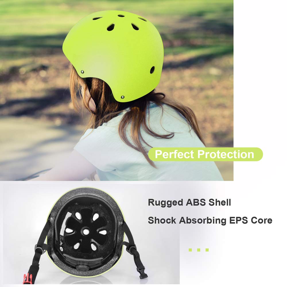 Besttravel Kids Helmet, Toddler Helmet Adjustable Toddler Bike Helmet Ages 3-8 Years Old Boys Girls Multi-Sports Safety (Green)