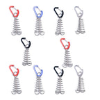 Alnicov 10Pcs Square Deck Anchor Pegs,Tent Awning Anchor With D-Shaped Carabiners For Camping Outdoor Timber Deck Plank Random C