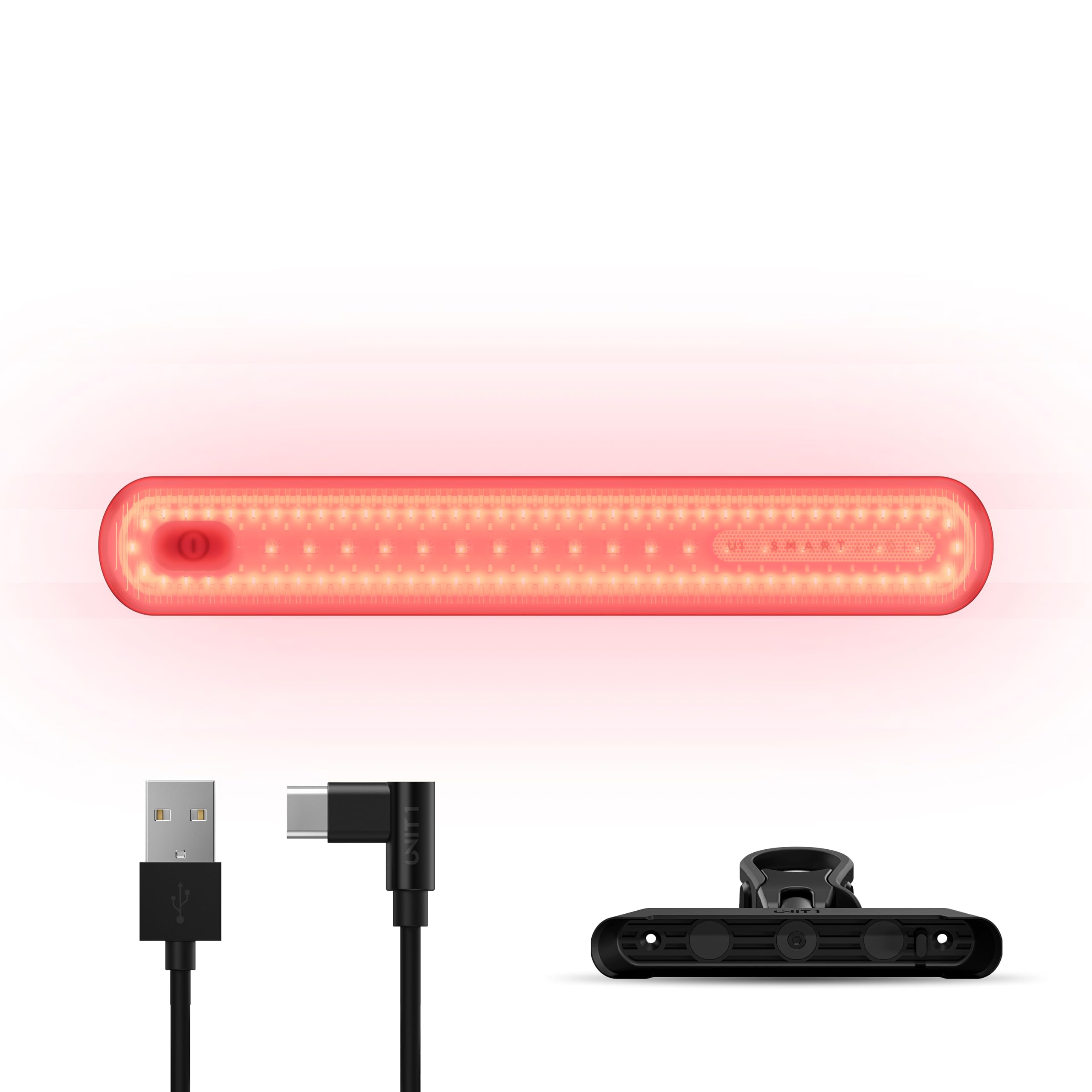 UNIT 1 Smart Bike Light with Wireless Turn Signals & Brake Light | Rechargeable LED Cycling Light for Urban Commuting & E-Bikes