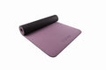 TONE Fitness Yoga Mat 1/4 Thick Non Slip Exercise & Pilates Mat for Home Workouts with Carrying Strap | V Pattern | Black/Purple